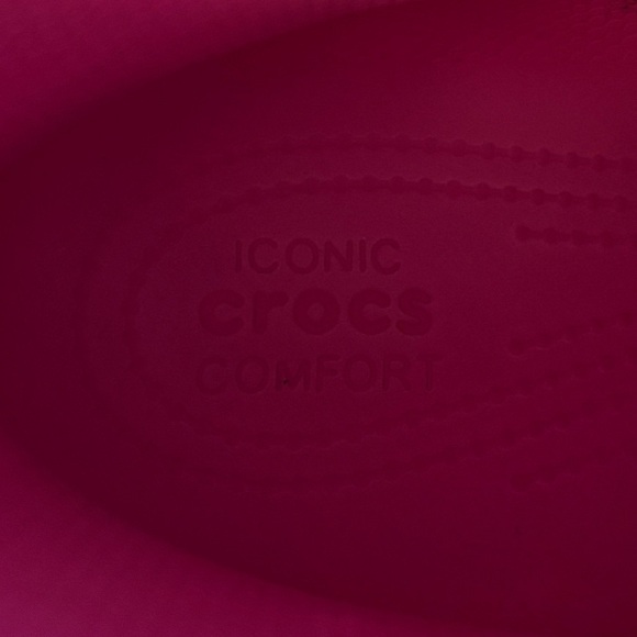 Crocs | Crush Rain Boots Mens 9‎ Womens 11 Pink Platform Heel - Picture 4 of 7